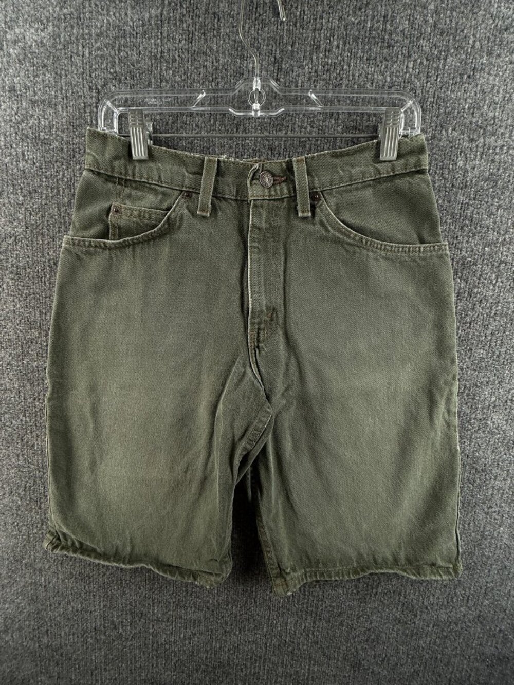 VTG Levis 560 Orange Tab 29 Cotton Men Shorts USA Denim Green Jort ACTL 29x12